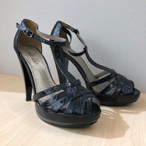 Luella black leather heels